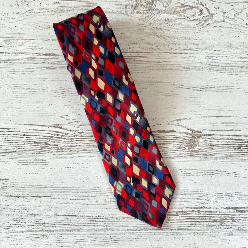 GARCIA Lady with Argyle Socks Collection 58 Tie Red Blue Tan Purple Black